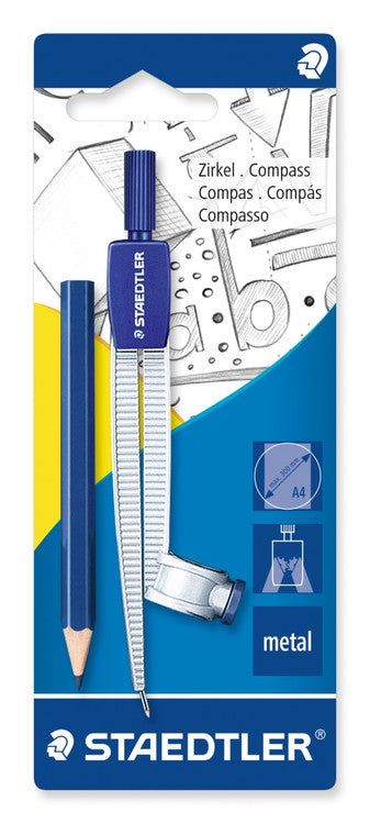 Staedtler 550 55 BK Noris Club School Compass with Pencil on Blistercard