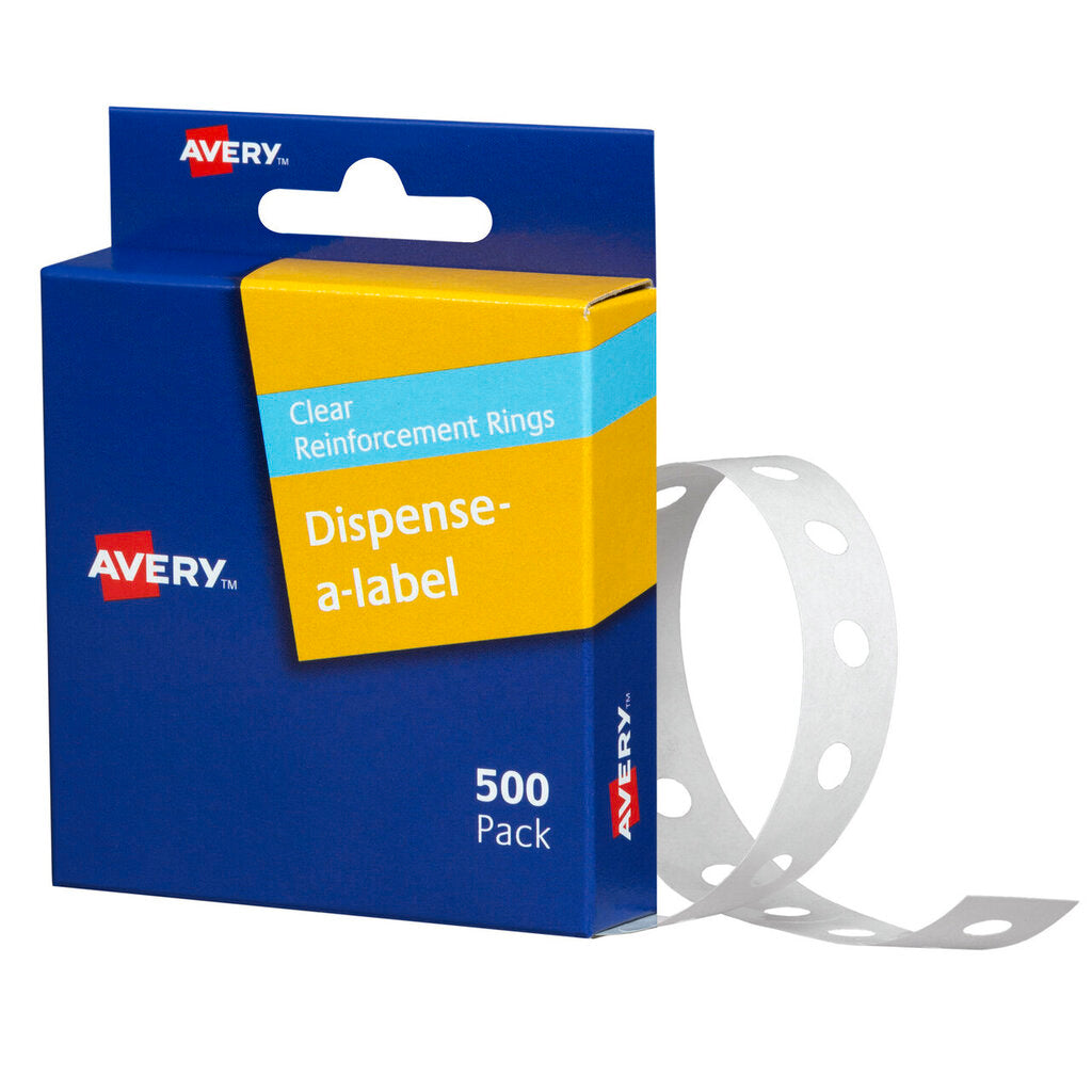 Avery Reinforcement Rings Clear Vinyl Pack 500