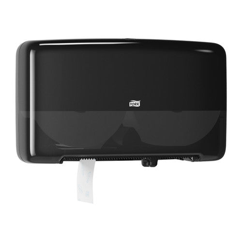 Tork Twin Mini Jumbo Toilet Roll Dispenser T2 System Black