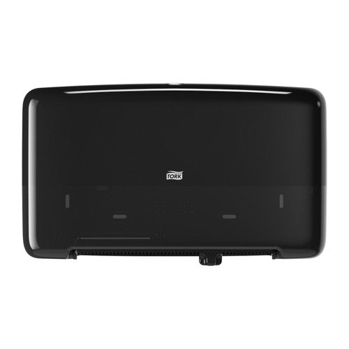 Tork Twin Mini Jumbo Toilet Roll Dispenser T2 System Black