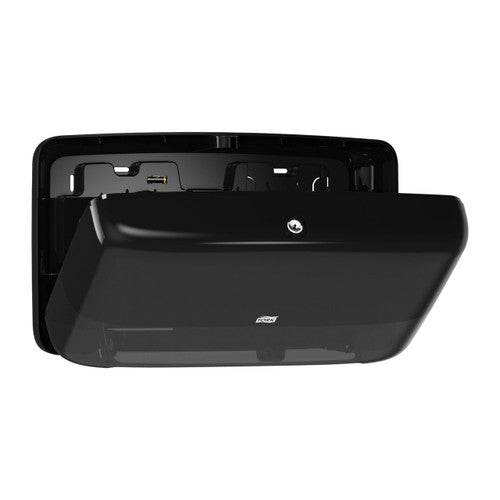 Tork Twin Mini Jumbo Toilet Roll Dispenser T2 System Black