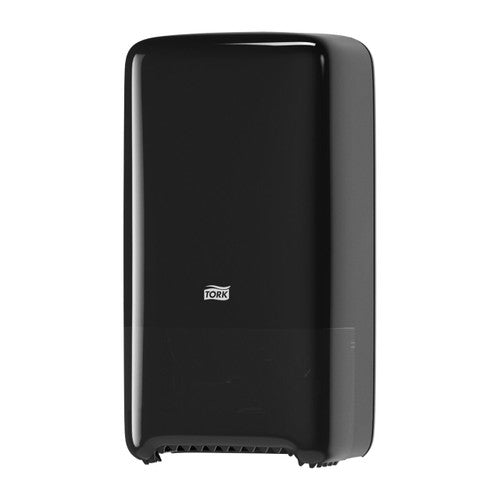 Tork Twin Mid Size Toilet Roll Dispenser T6 System Black