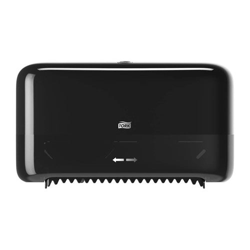 Tork Twin Coreless Mid Size Toilet Roll Dispenser T7 Black