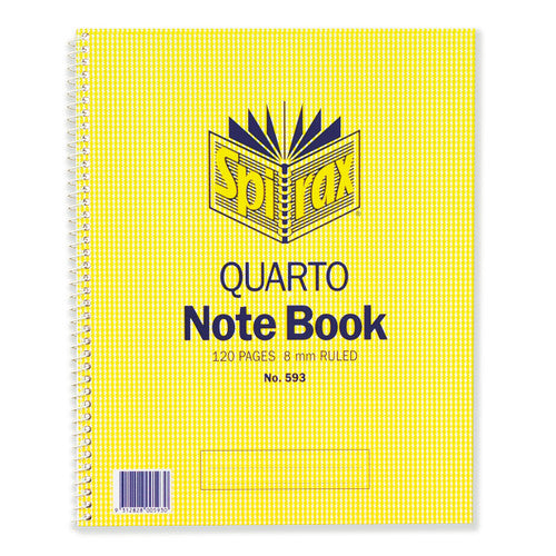 Spirax Notebook Quarto Side Opening 252 x 200mm 120 Page Pack of 10