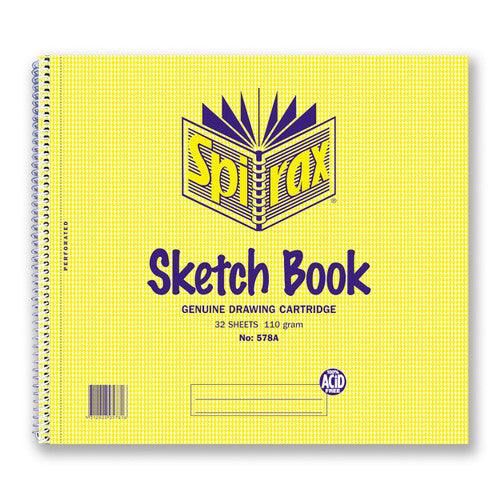 Spirax Sketch Book Side Opening 247 x 270mm 32 Sheets