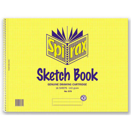 Spirax Sketch Book Side Opening 272 x 360mm 16 Sheets