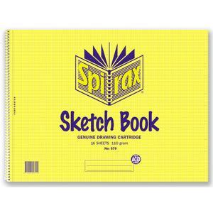 Spirax Sketch Book Side Opening 272 x 360mm 16 Sheets