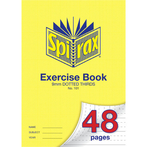 Spirax Exercise Book A4 48 Page 9mm Dotted Thirds Pack of 20