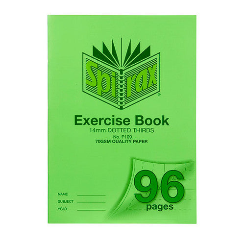 Spirax Exercise Book A4 96 Pages 14mm Dotted Thirds Box of 10