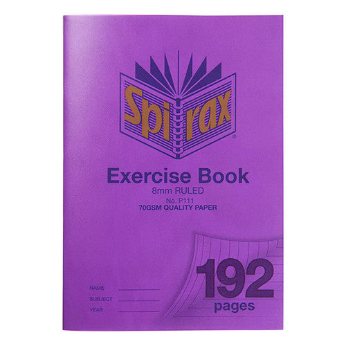 Spirax Exercise Book A4 192 Pages 8mm Ruled Box of 5