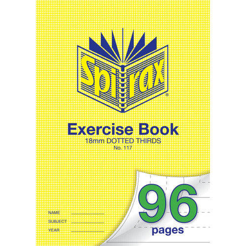 Spirax Exercise Book A4 96 Page 18mm Dotted Thirds Pack of 10