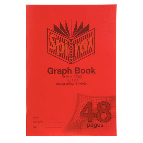 Spirax Graph Book A4 10mm Grid 48 Pages Box of 20