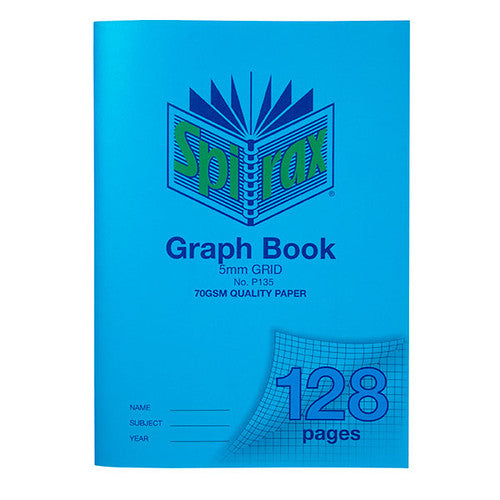 Spirax Graph Book A4 5mm Grid 128 Pages Box of 10