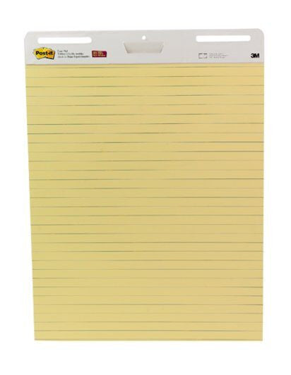 Post-it Easel Pads Yellow Lined 635 x 762mm 30 Sheets Pack of 2 561