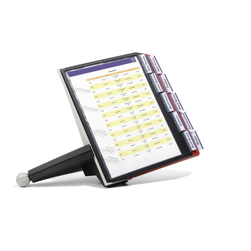 Sherpa Table Display System A4 with 10 Panels Black and Red