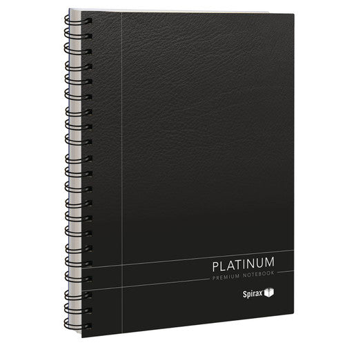 Spirax Platinum Premium Polypropylene Notebook A4 200 Pages Black