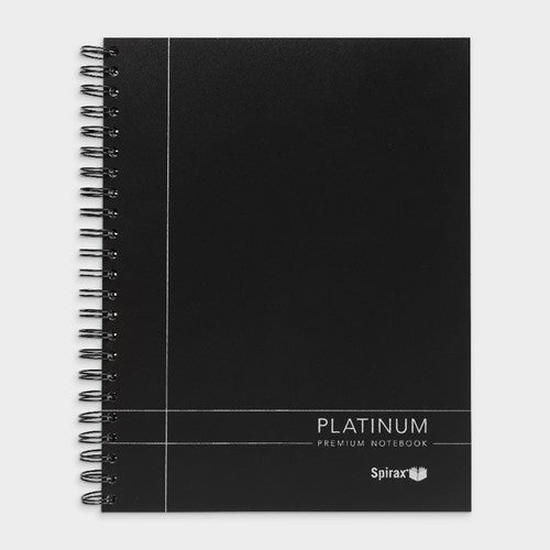 Spirax Platinum Premium Polypropylene Notebook A4 200 Pages Black