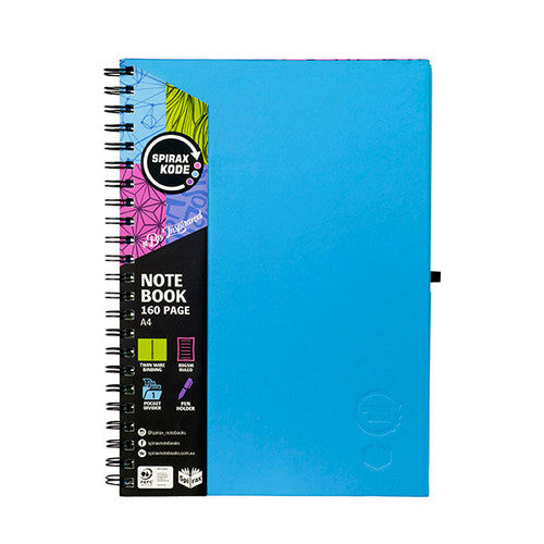 Spirax Kode Hardcover Notebook A4 160 Page Assorted Box of 5