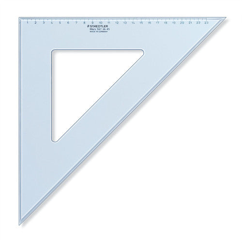 Staedtler Mars 36cm Set Square 45/45 Degree Pack of 10 567 36-45