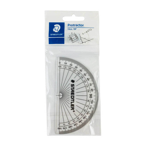 Staedtler 568 Protractor 10cm Clear Box of 50 Bulk