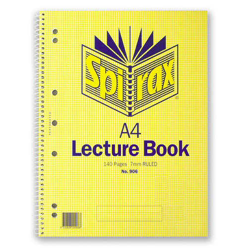 Spirax Spiral Lecture Book A4 Side Opening 140 Pages