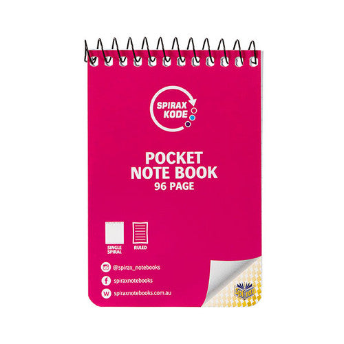 Spirax Kode Pocket Notebook 77 x 112mm 96 Page Box of 4