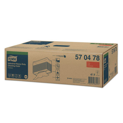 Tork Industrial Heavy Duty Cleaning Cloth Folded 1 Ply W4 White Carton of 5