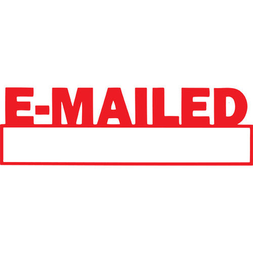 Xstamper Pre-Inked Stamp E-Mailed/Date Hangsell Red