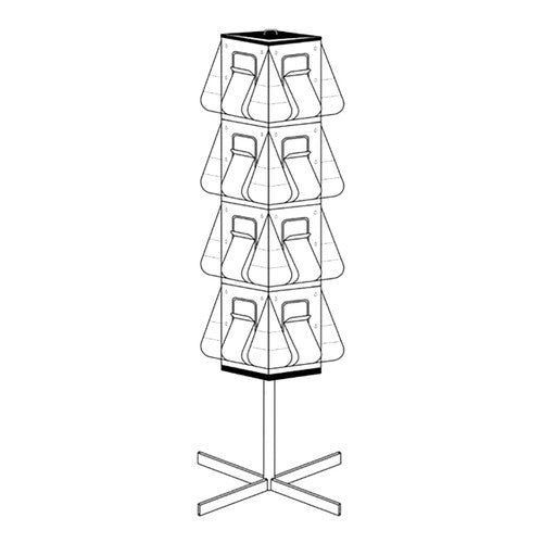 Deflecto Deluxe Rotating Floor Stand A4 x 16