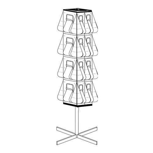 Deflecto Deluxe Rotating Floor Stand A4 x 8 DL x 16