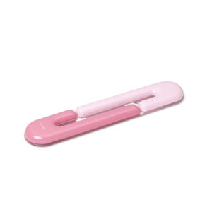 Kensington Duo Gel Keyboard Wrist Rest Pink, two-tone pink loop design, angled view