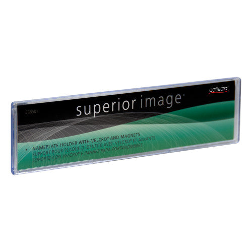 Deflecto Door Nameplate Holder with Velcro and Magnets