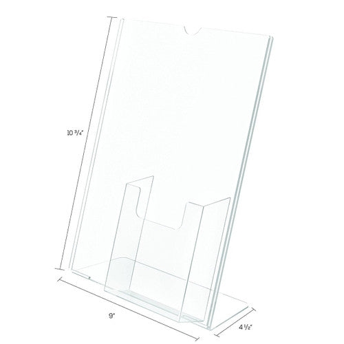 Deflecto Slanted Sign Holder with DL Pocket In Front A4 Portrait