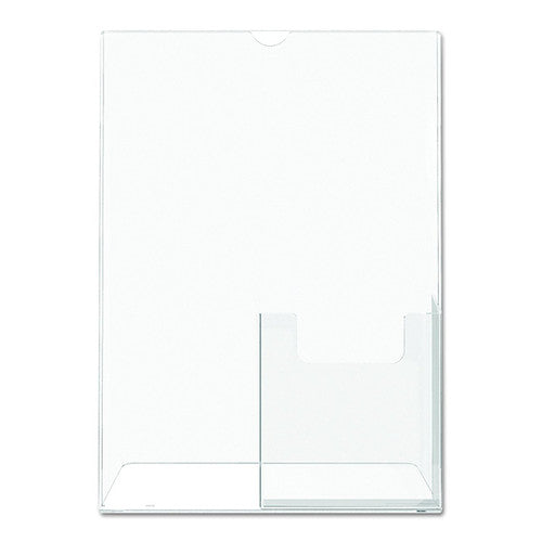 Deflecto Slanted Sign Holder with DL Pocket In Front A4 Portrait