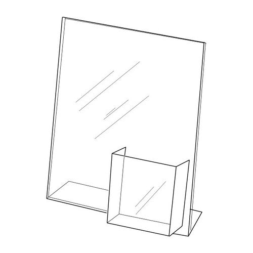 Deflecto Slanted Sign Holder with DL Pocket In Front A4 Portrait