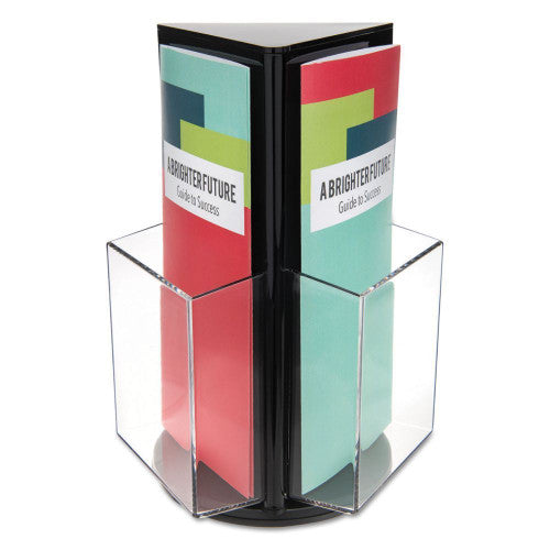 Deflecto Rotating Countertop Brochure Holder DL Black