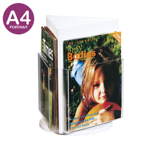 Deflecto Rotating Countertop Brochure Holder A4 White
