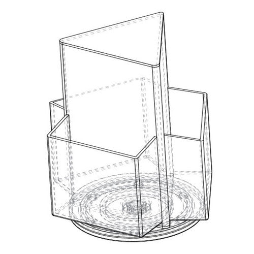 Deflecto Rotating Countertop Brochure Holder A4 White