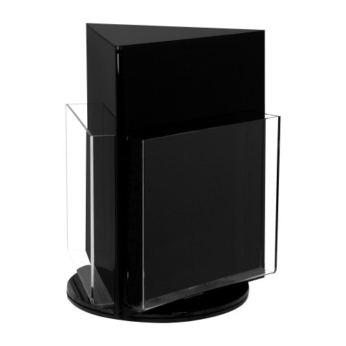 Deflecto Rotating Countertop Brochure Holder A4 Black