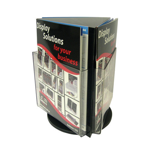 Deflecto Rotating Countertop Brochure Holder A4 Black