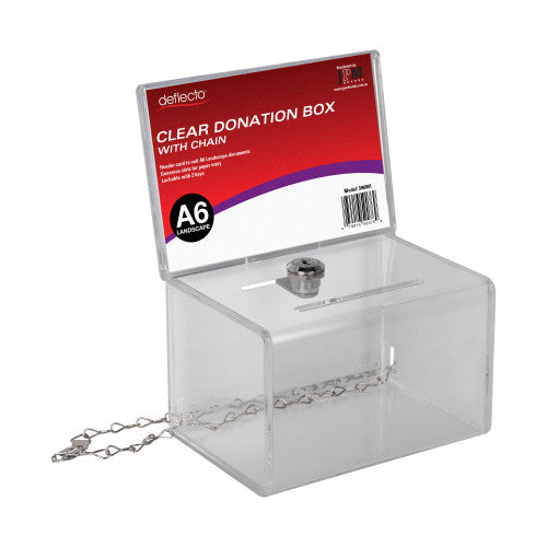 Deflecto Donation Box A6 Landscape