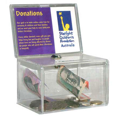 Deflecto Donation Box A6 Landscape