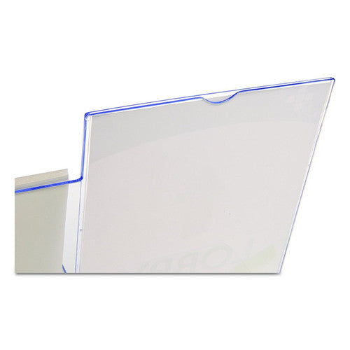 Deflecto Slanted Sign Holder with DL Pocket On Side A4 Portrait