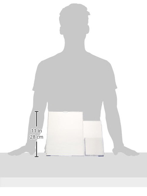 Deflecto Slanted Sign Holder with DL Pocket On Side A4 Portrait