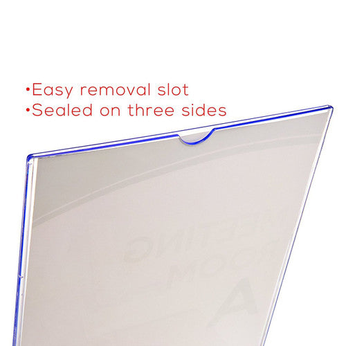 Deflecto Slanted Sign Holder with DL Pocket On Side A4 Portrait
