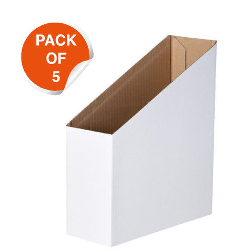 Elizabeth Richards Magazine Box Pack of 5 White