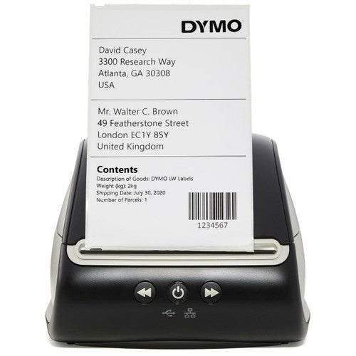 Dymo LabelWriter 5XL printing a 4x6 shipping label for ecommerce order fulfilment