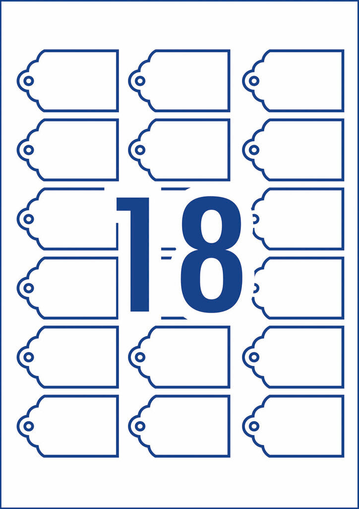 Avery Printable Scallop Pricing Tags 22848 90 Pack 50 x 32mm 18UP – view 3