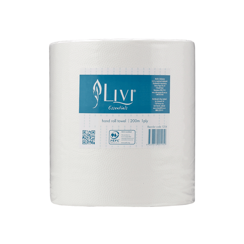 Livi 1204 Essentials Roll Towel 1 Ply 200m Autocut Carton 6