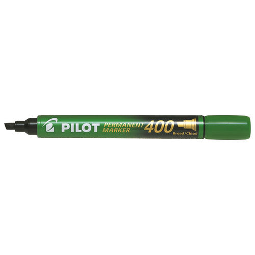Pilot SCA-400 Permanent Marker Chisel Broad Green Box of 12